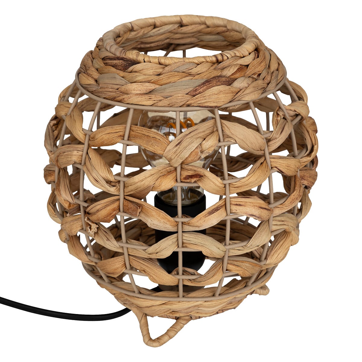 Candeeiro de mesa SAND bege em r&aacute;fia 20cm