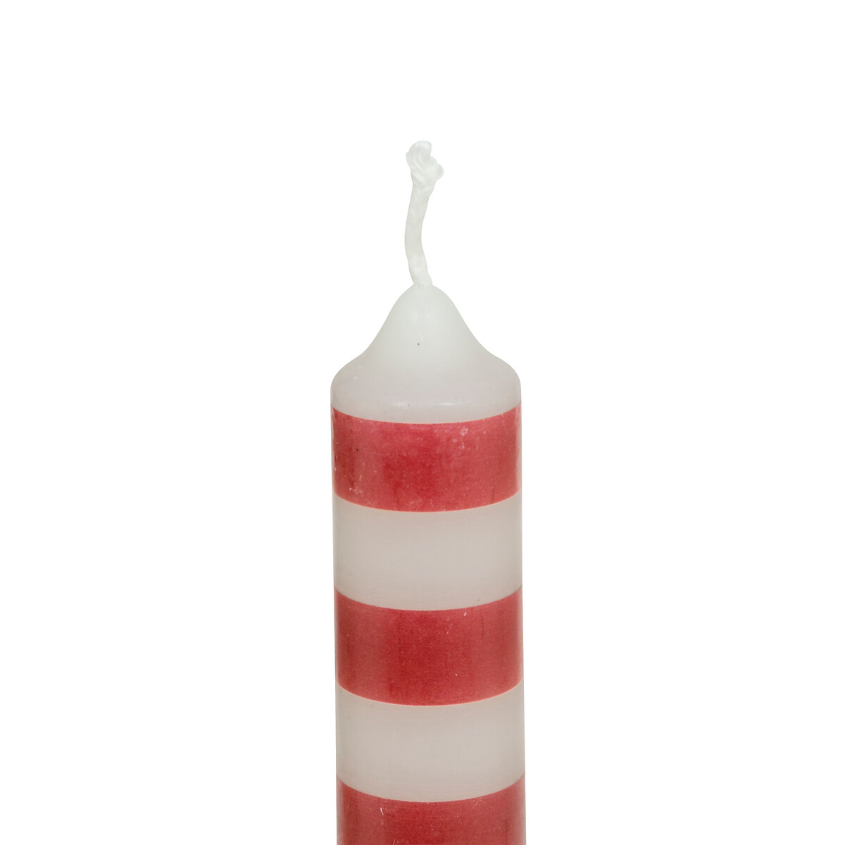 Conjunto de 2 velas de 24,5cm com riscas e pintas