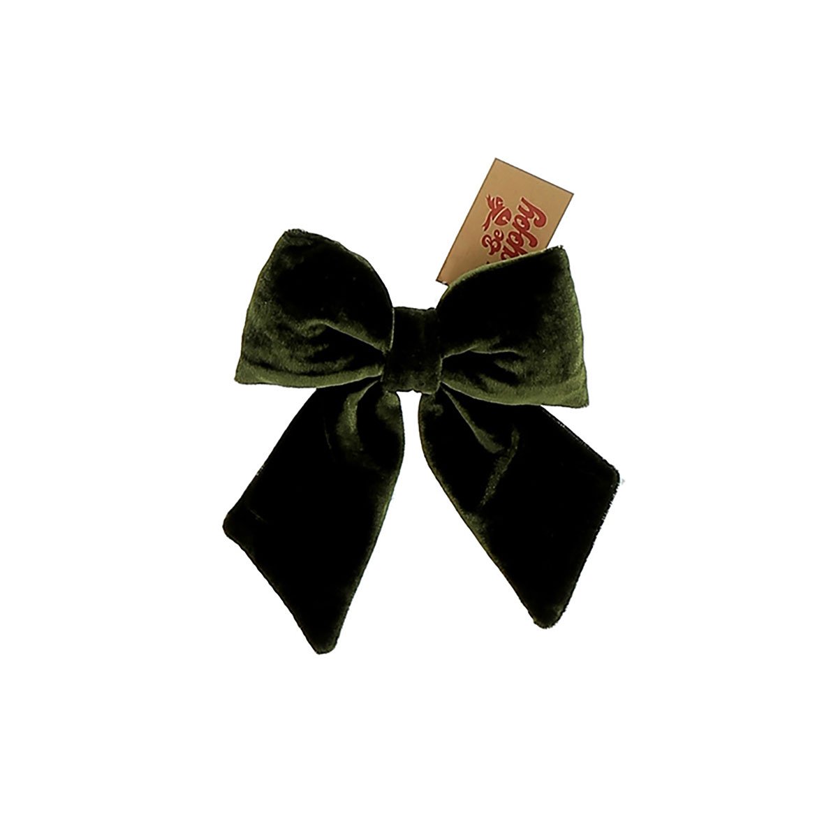 Laço Verde Escuro Em Veludo