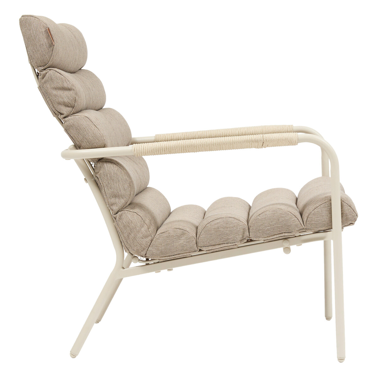 Cadeira relax SOLANI argile com repousa p&eacute;s