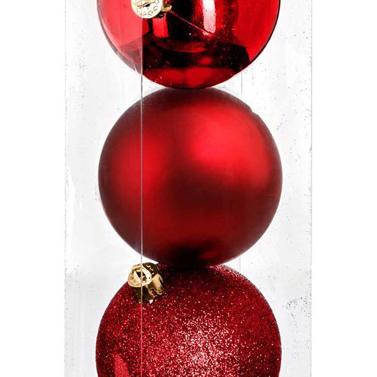 Conjunto de 4 bolas vermelhas