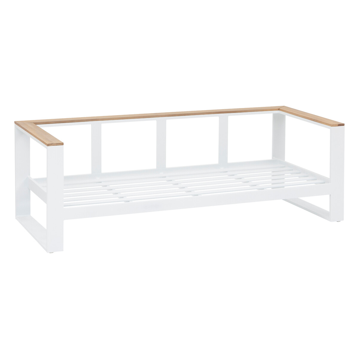 Conjunto de jardim EMPERIA branco em madeira acácia