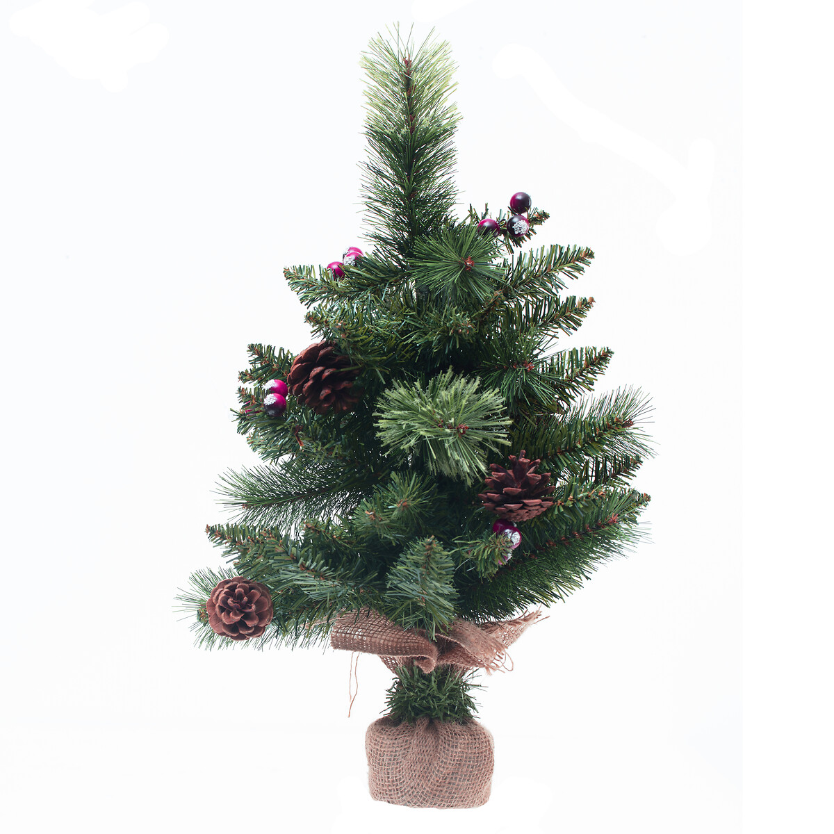 &Aacute;rvore de natal WYOMING com base de juta 50cm
