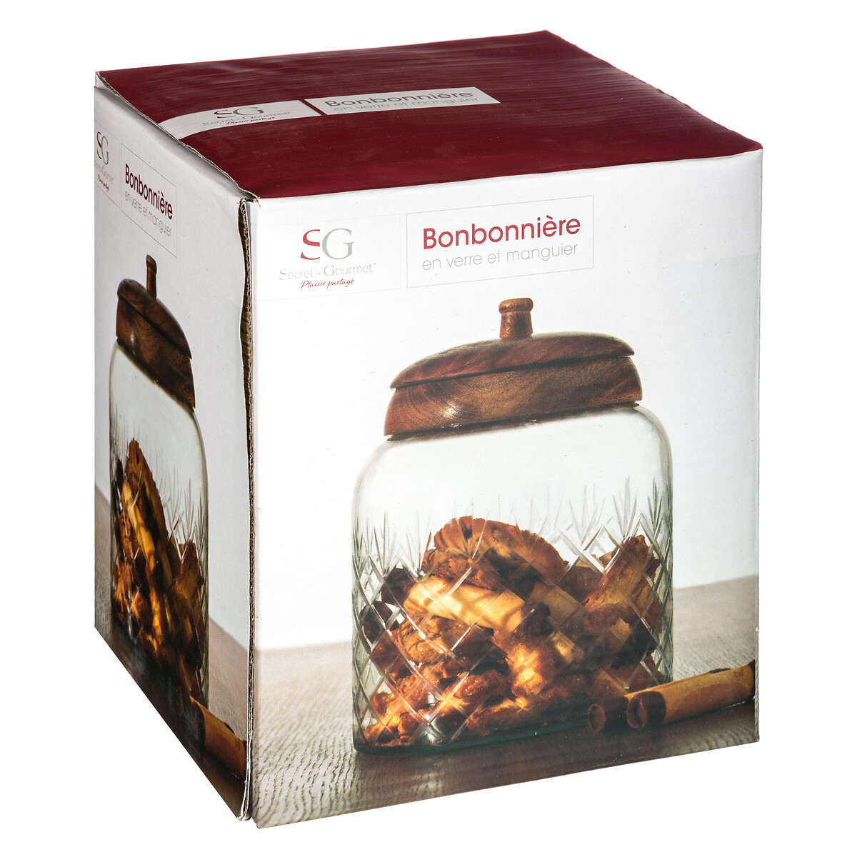 Bomboneira em vidro 20cm