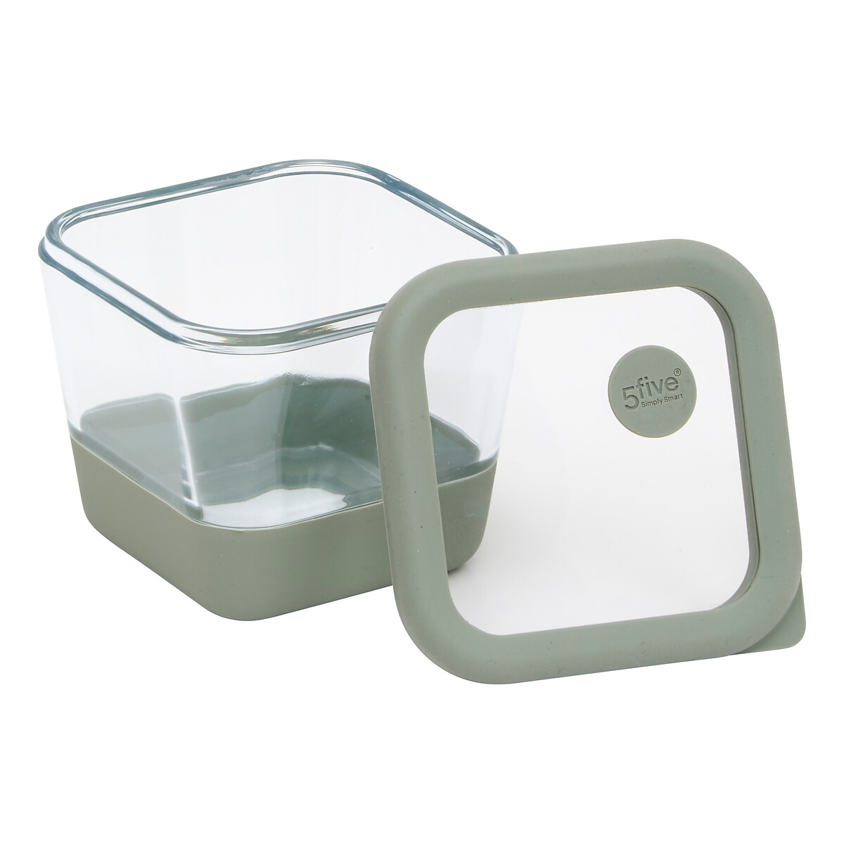 Caixa quadrada SILIGLASS cinza 0,5L