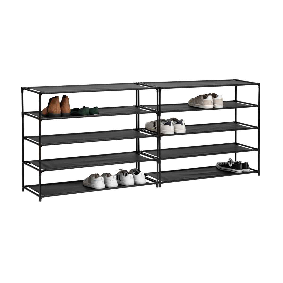 Sapateira ajustável cinza em metal com 10 níveis