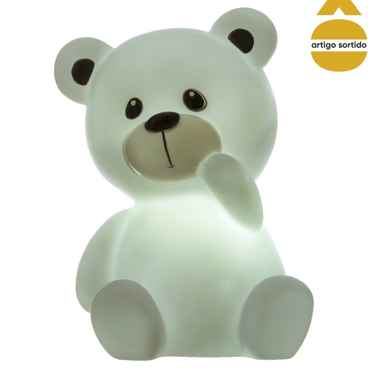 Luz de presença led ursinho 13x10,5x9,2cm