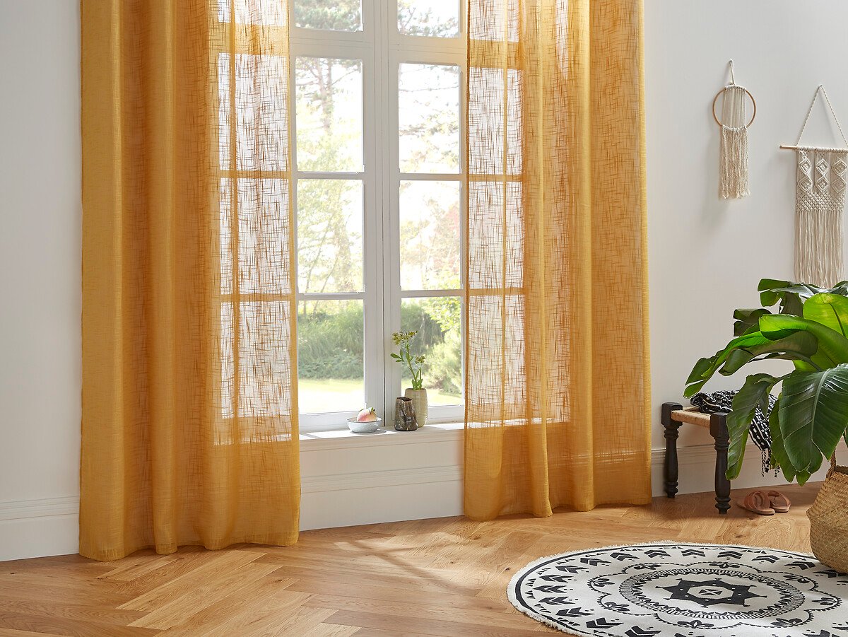 Cortina organza ocre 140x240cm