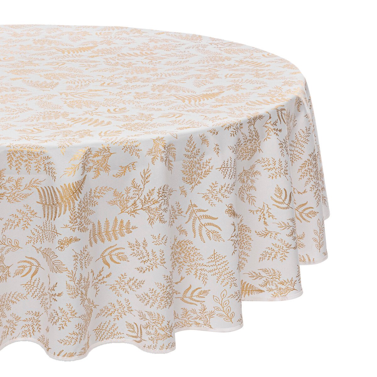 Toalha de mesa dourado anti manchas redonda 38cm