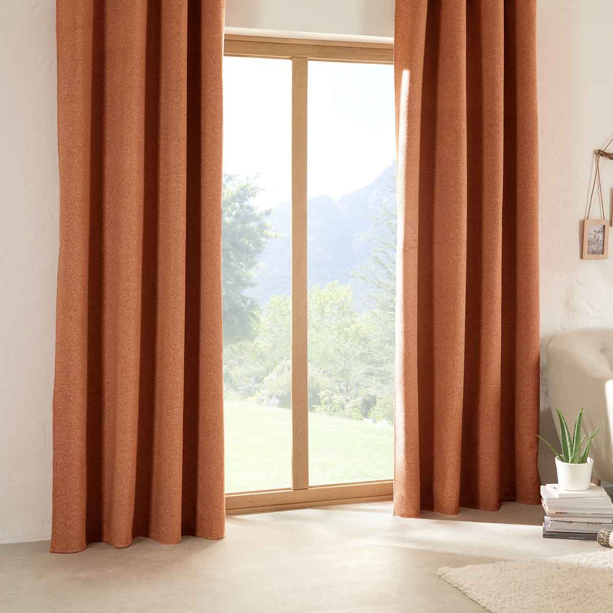 Cortina AUTOMNE BOUCLETTE terracota isolante 140x260cm