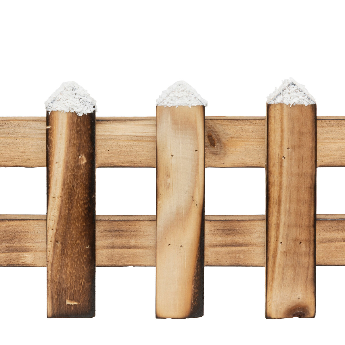Cerca de madeira com neve 90cm