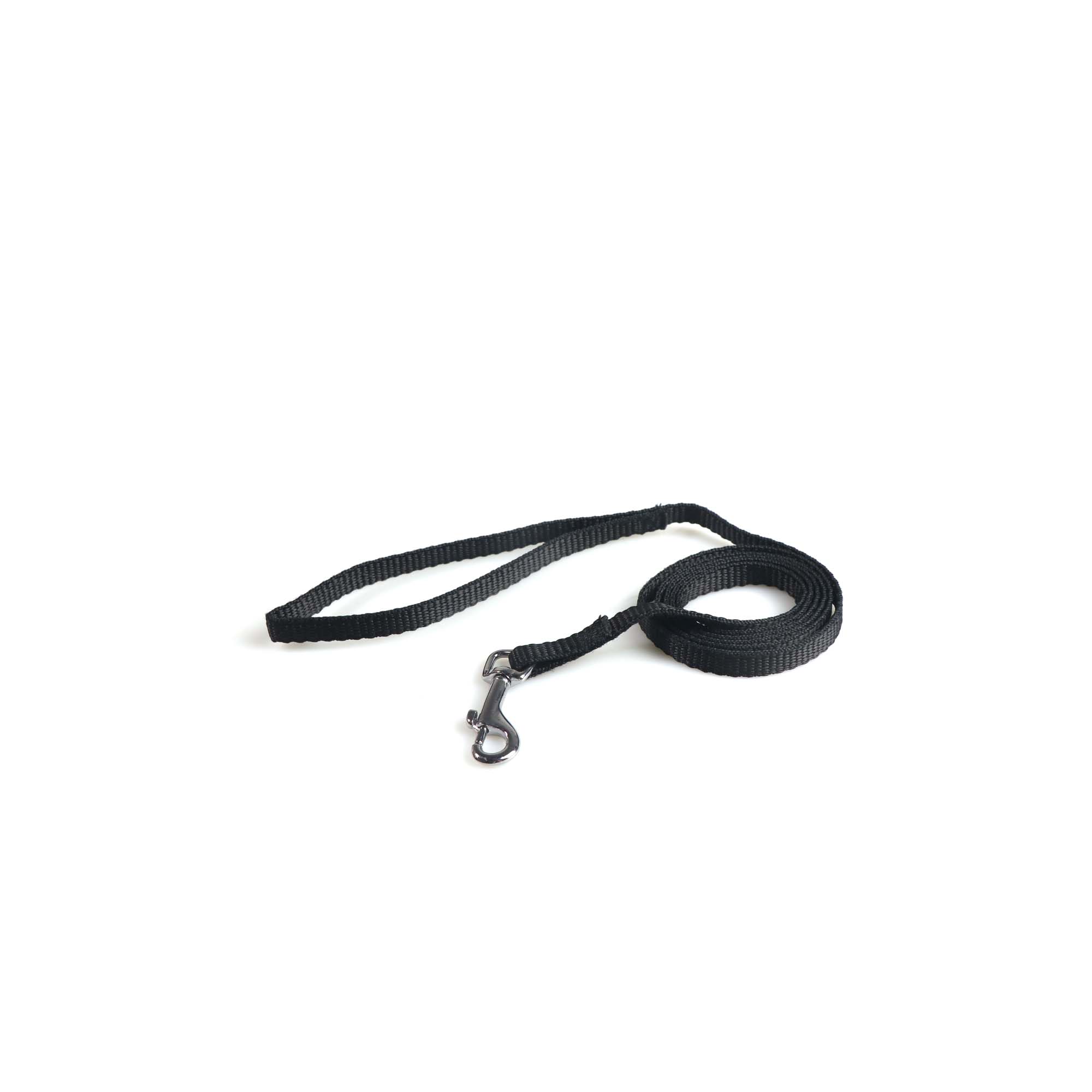 Trela em nylon 1x120cm EASY preto,  Trela em nylon 1x120cm EASY preto