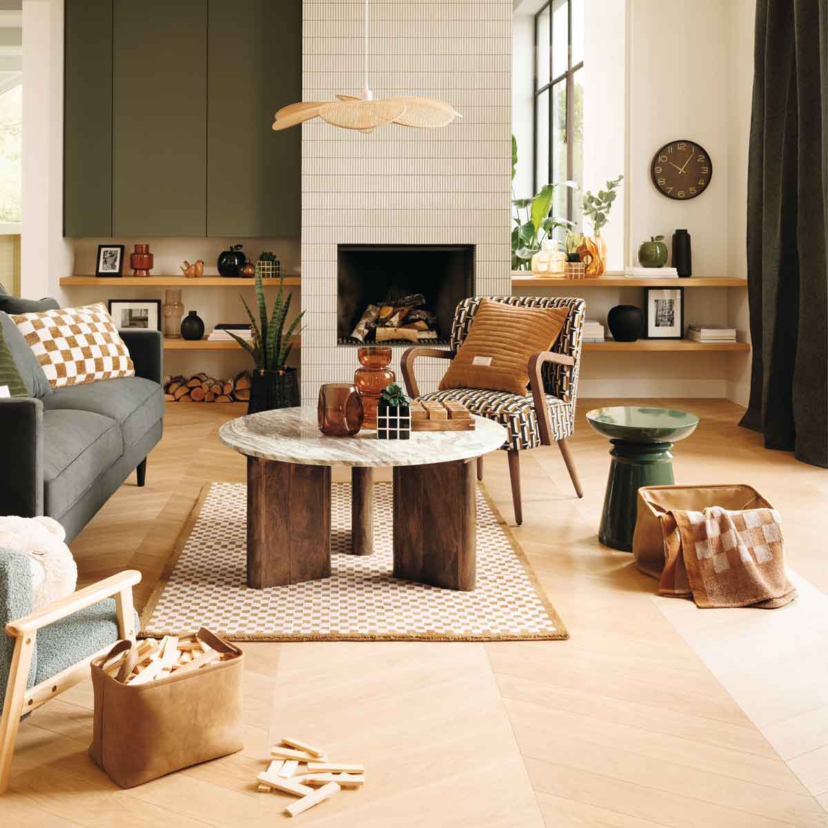 Mesa de apoio JAYA verde em metal