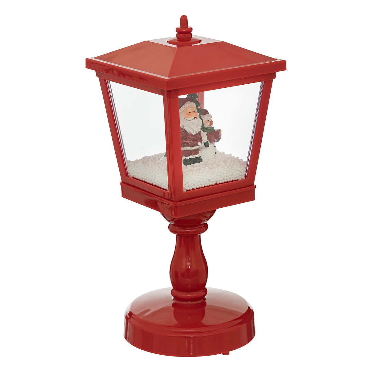 Lanterna com neve e pai natal led