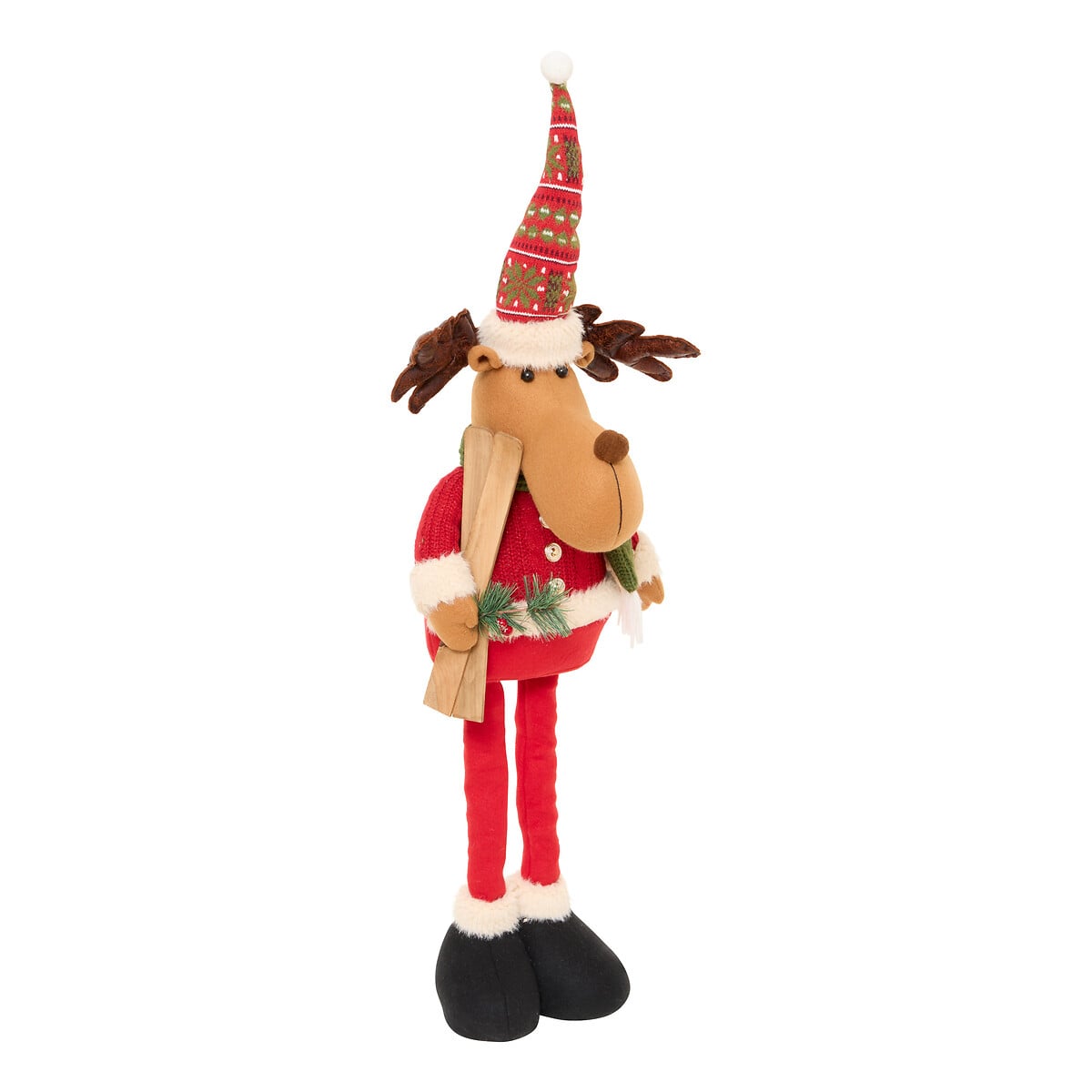 Figura Rena com gorro e esquis 94cm