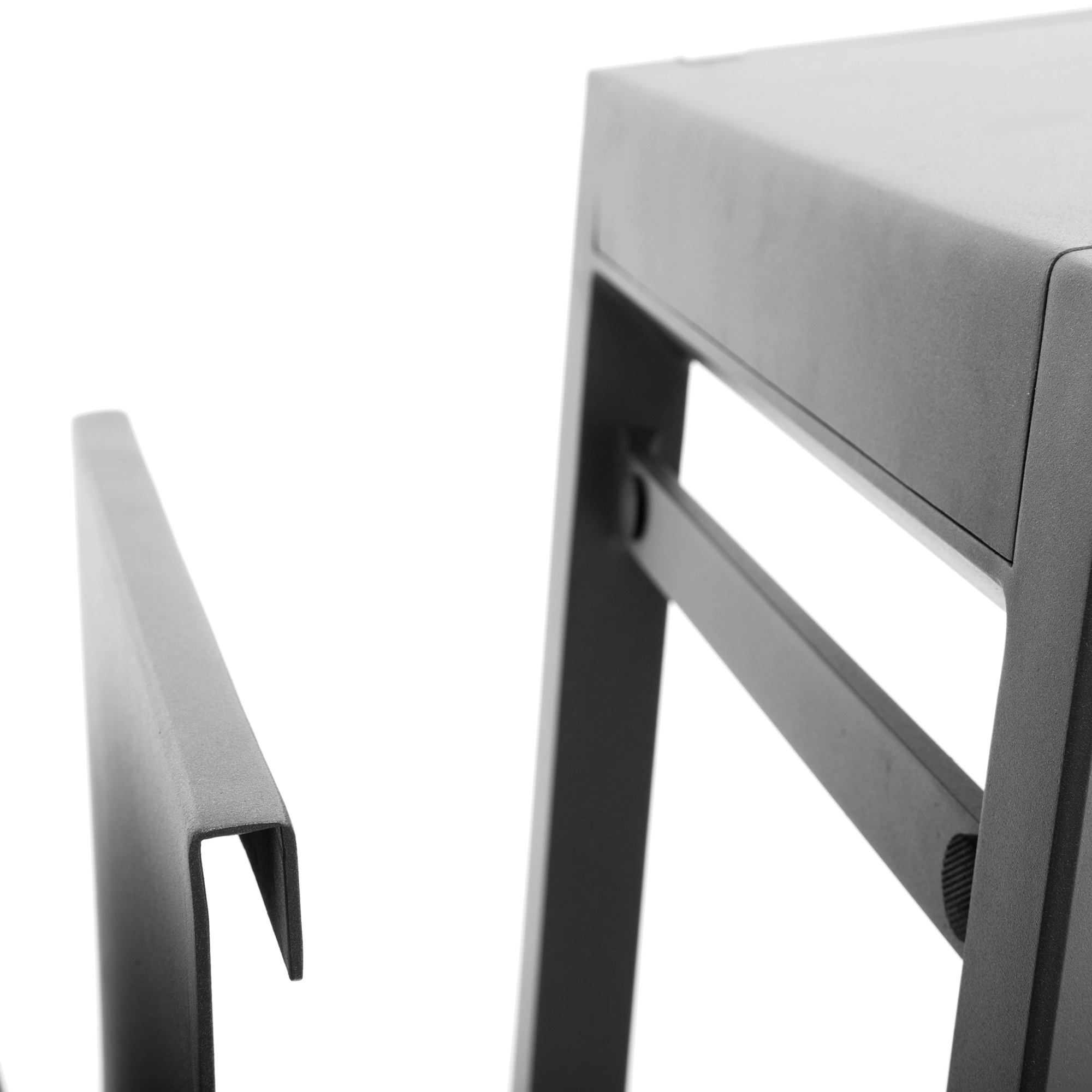 Mesa de apoio ALLURE graphite em alum&iacute;nio
