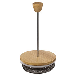 Cafeteira em vidro e bambu 1l