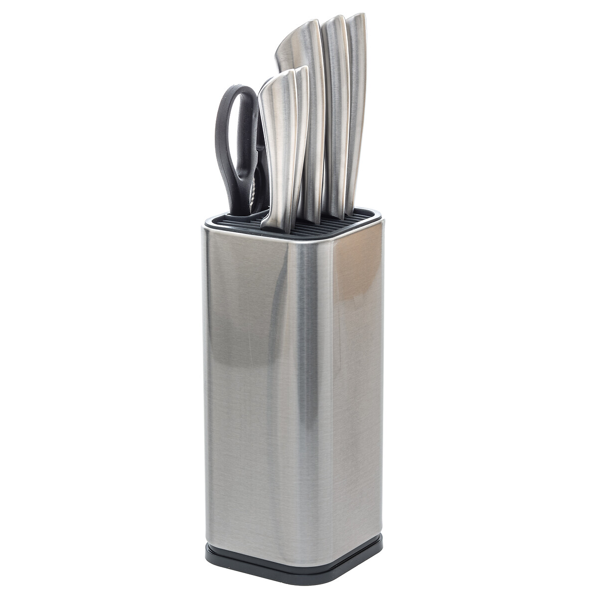 Conjunto de 5 facas e tesoura em inox