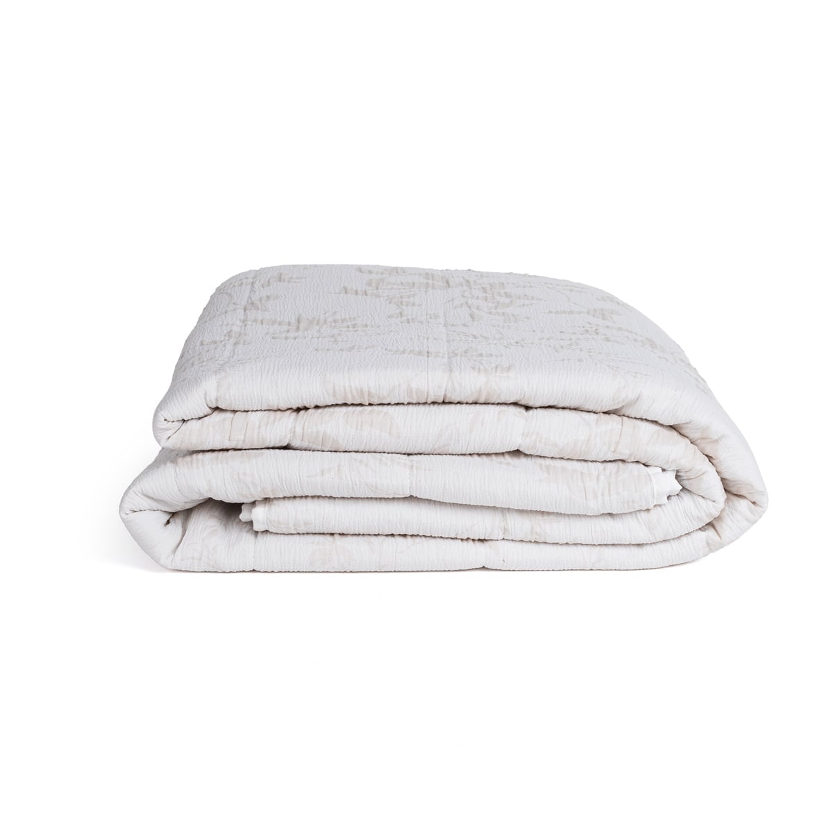 Colcha folhas AUREN bege 250x270cm