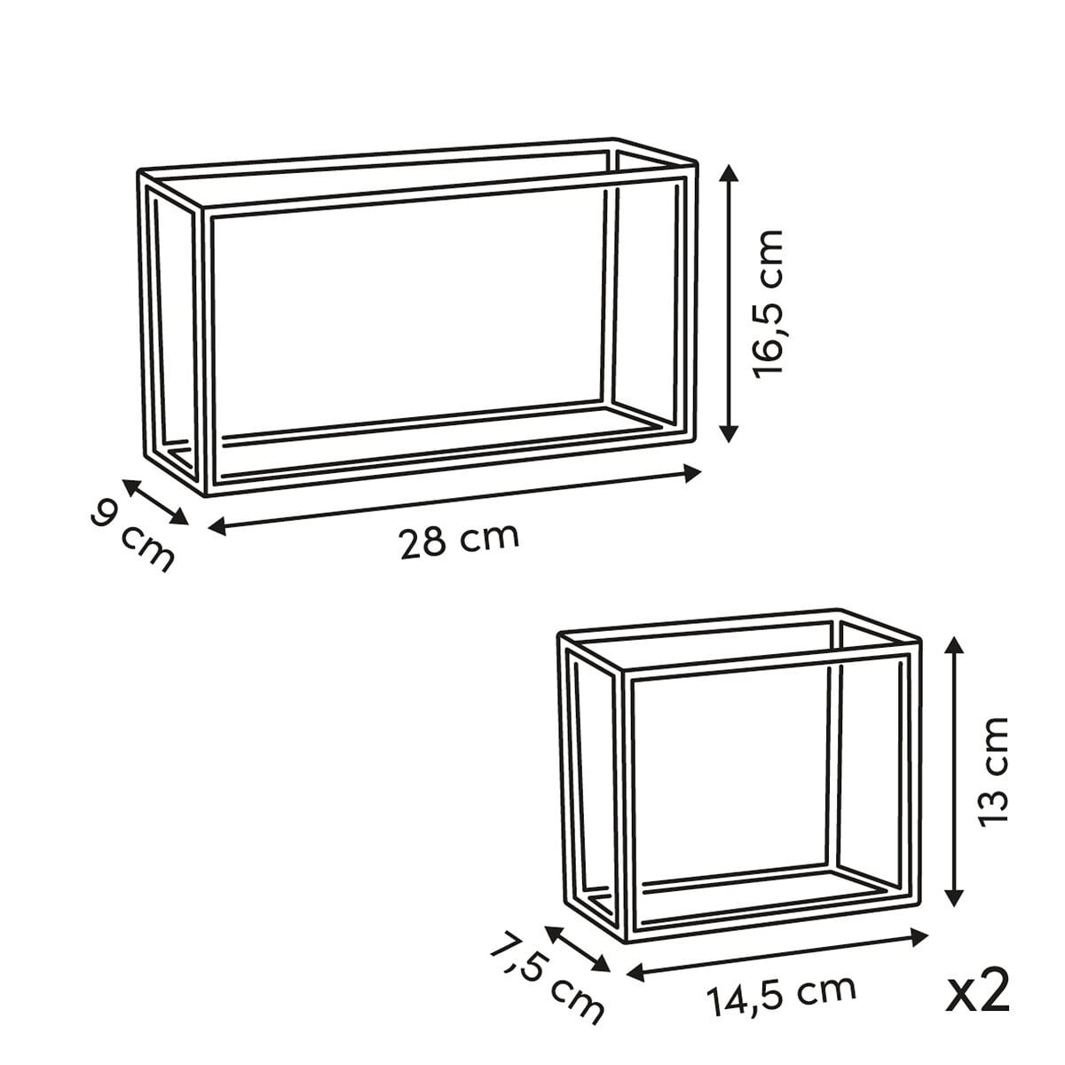 Conjunto de 3 caixas arruma&ccedil;&atilde;o transparente