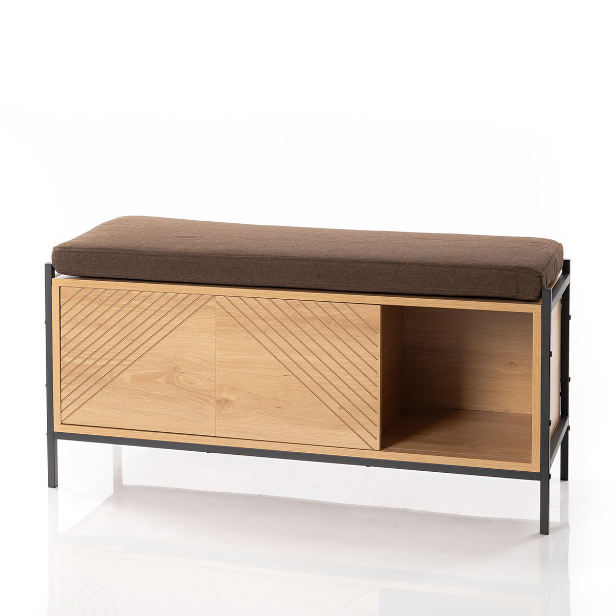 Banco com arrumação castanho ELEMENTAL