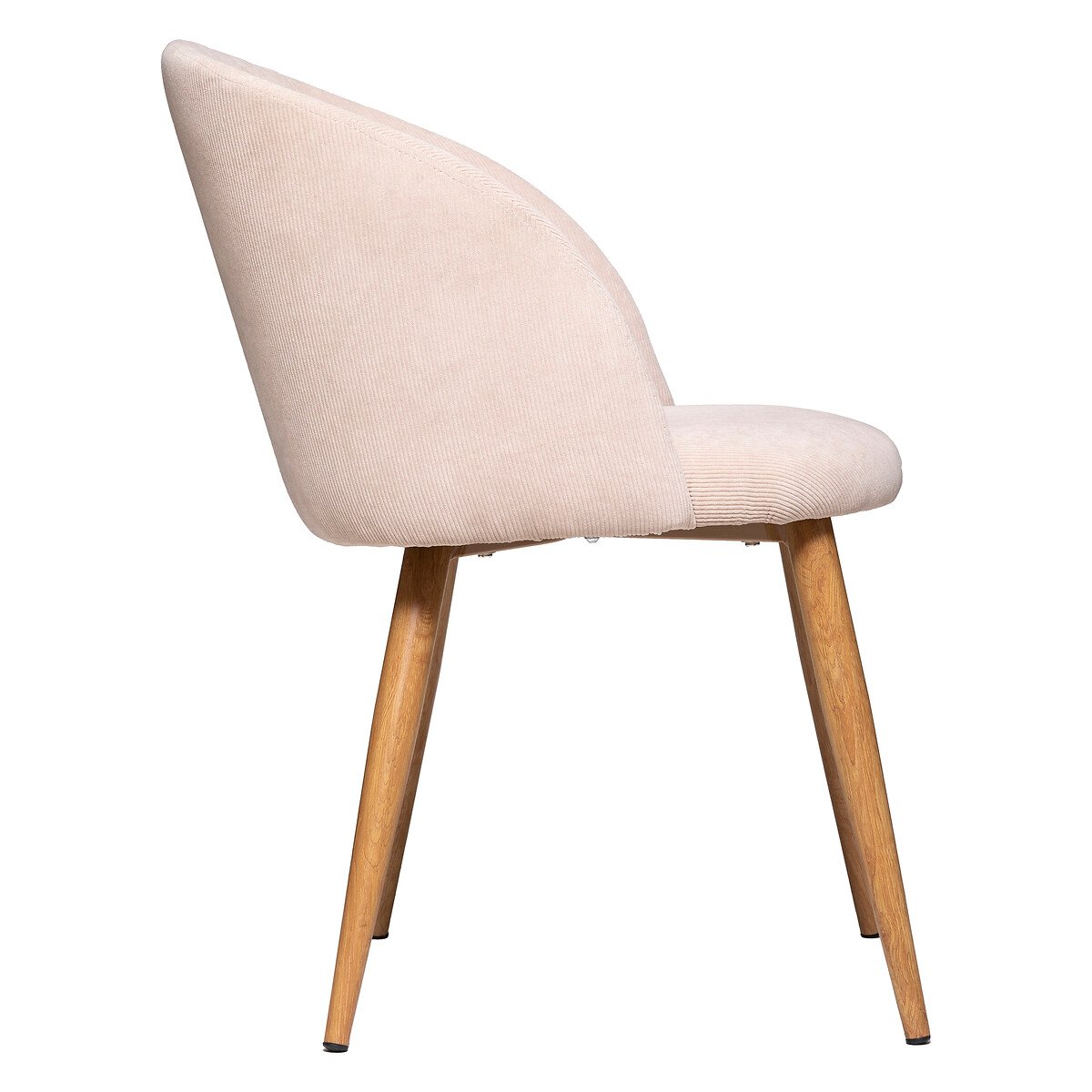 Cadeira em tecido bege celeste