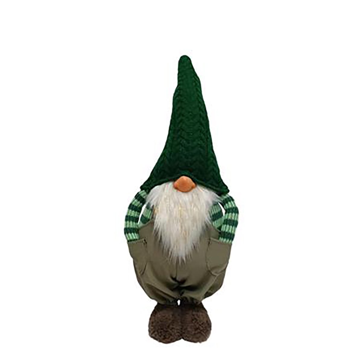 Gnomo com camisola riscas verde 61cm
