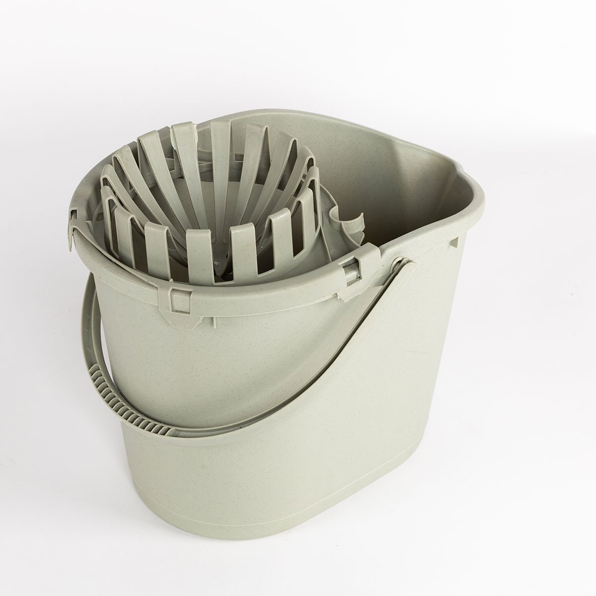 Balde verde com espremedor 16L