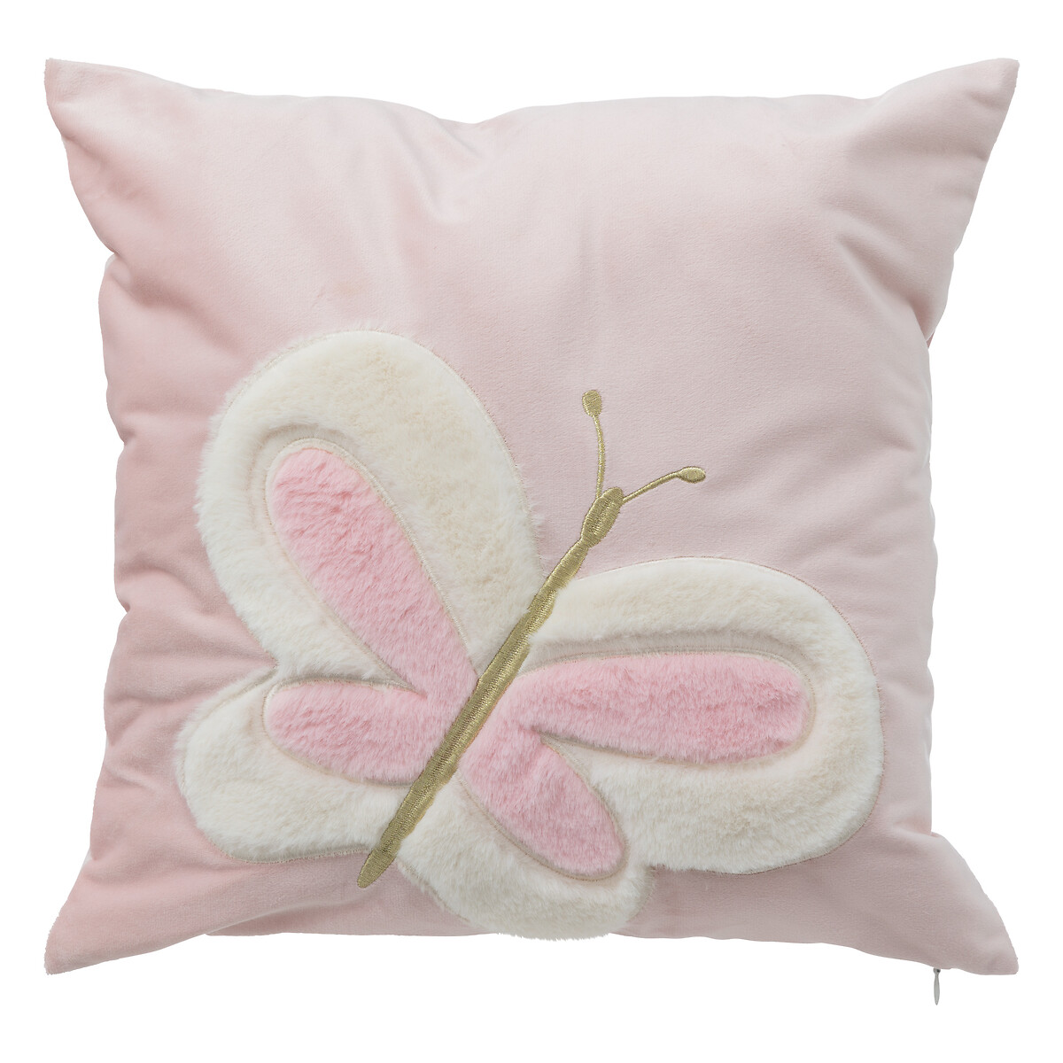 Almofada com borboleta rosa 39x39cm