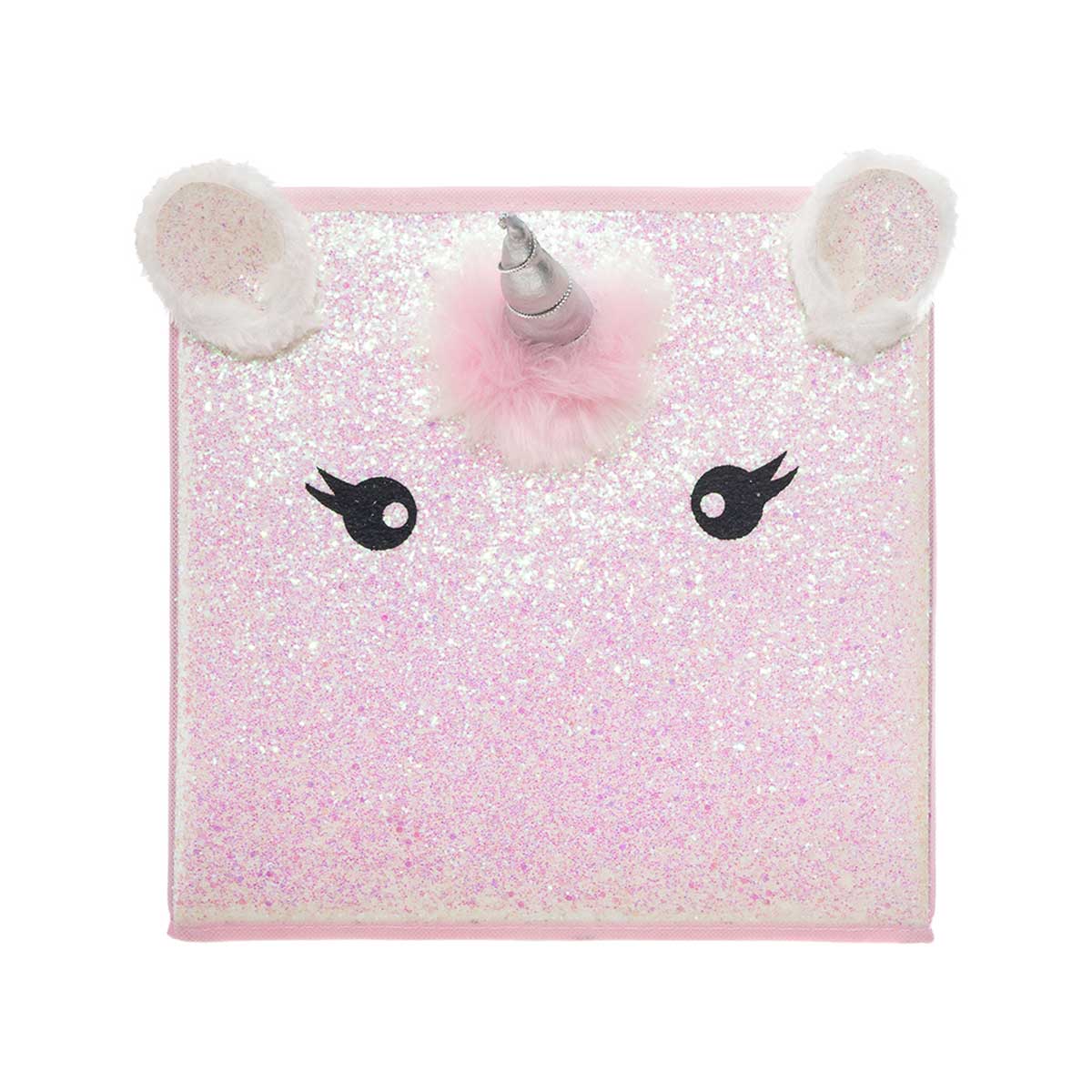 Cubo de arruma&ccedil;&atilde;o unic&oacute;rnio 29x31cm
