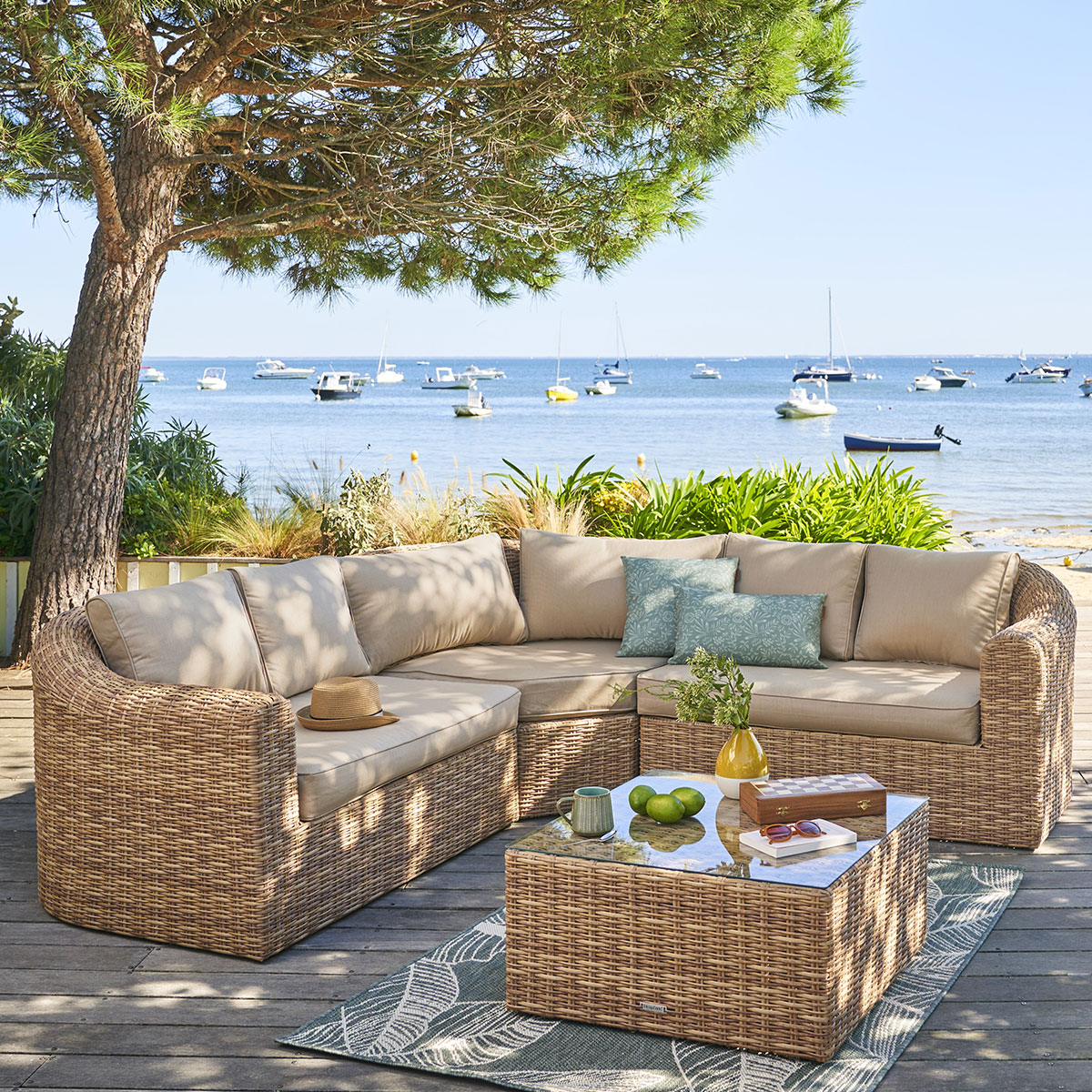 Conjunto de jardim MOOR&Eacute;A savana em rattan sint&eacute;tico
