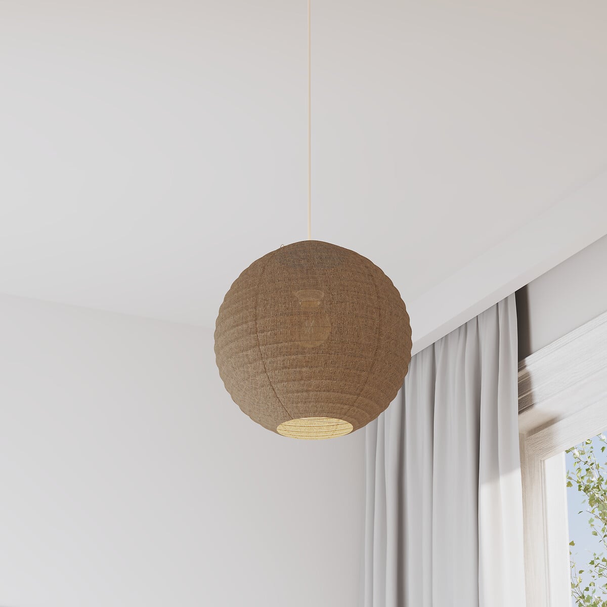 Candeeiro de teto JORDY bege 35cm