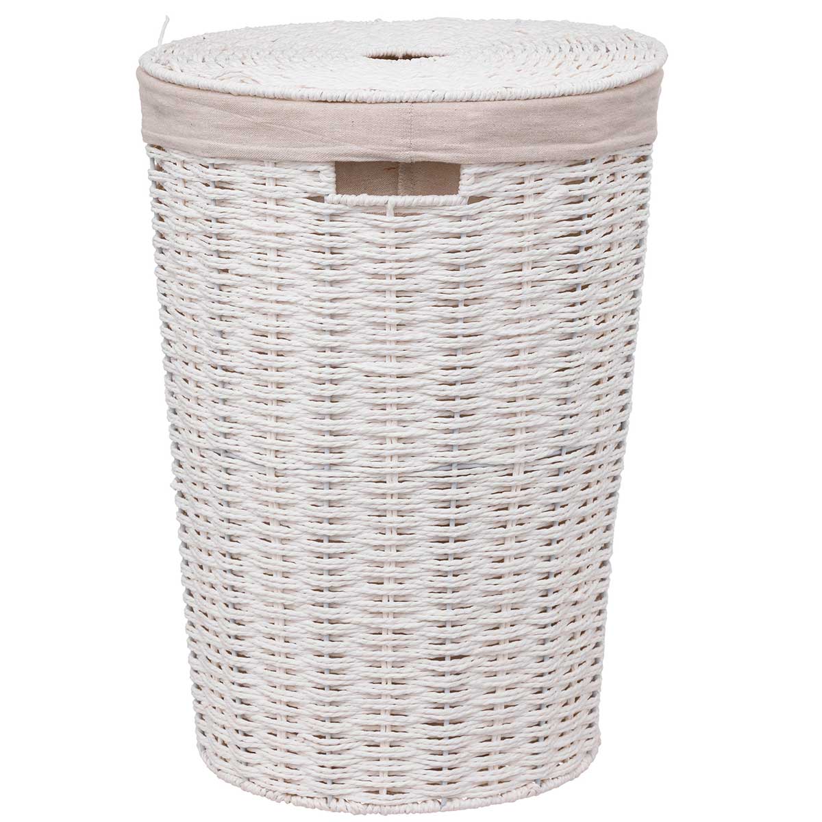 Cesto de roupa wc redondo COSTA branco 40l