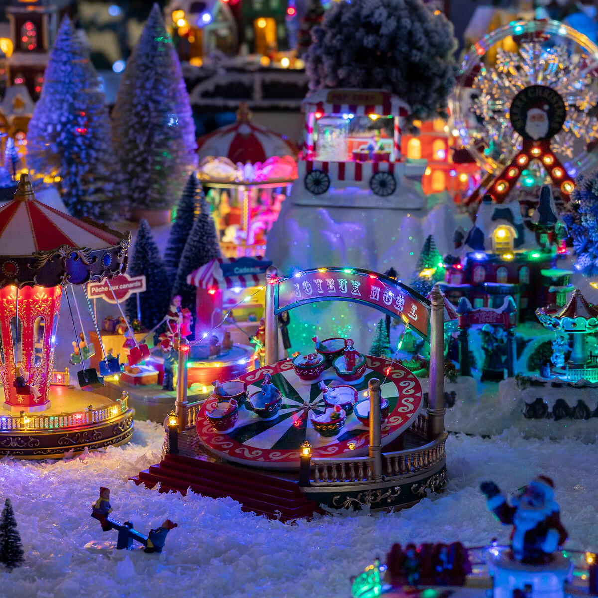 Aldeia carrossel de chávenas com luz-música-movimento 26cm,  Aldeia carrossel de chávenas com luz-música-movimento 26cm