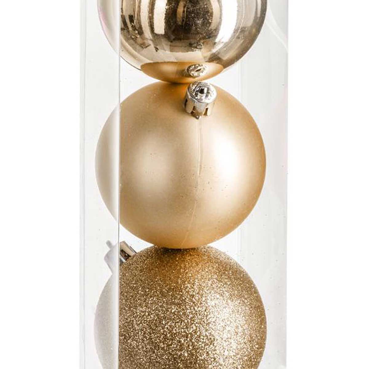 Conjunto de 4 bolas douradas