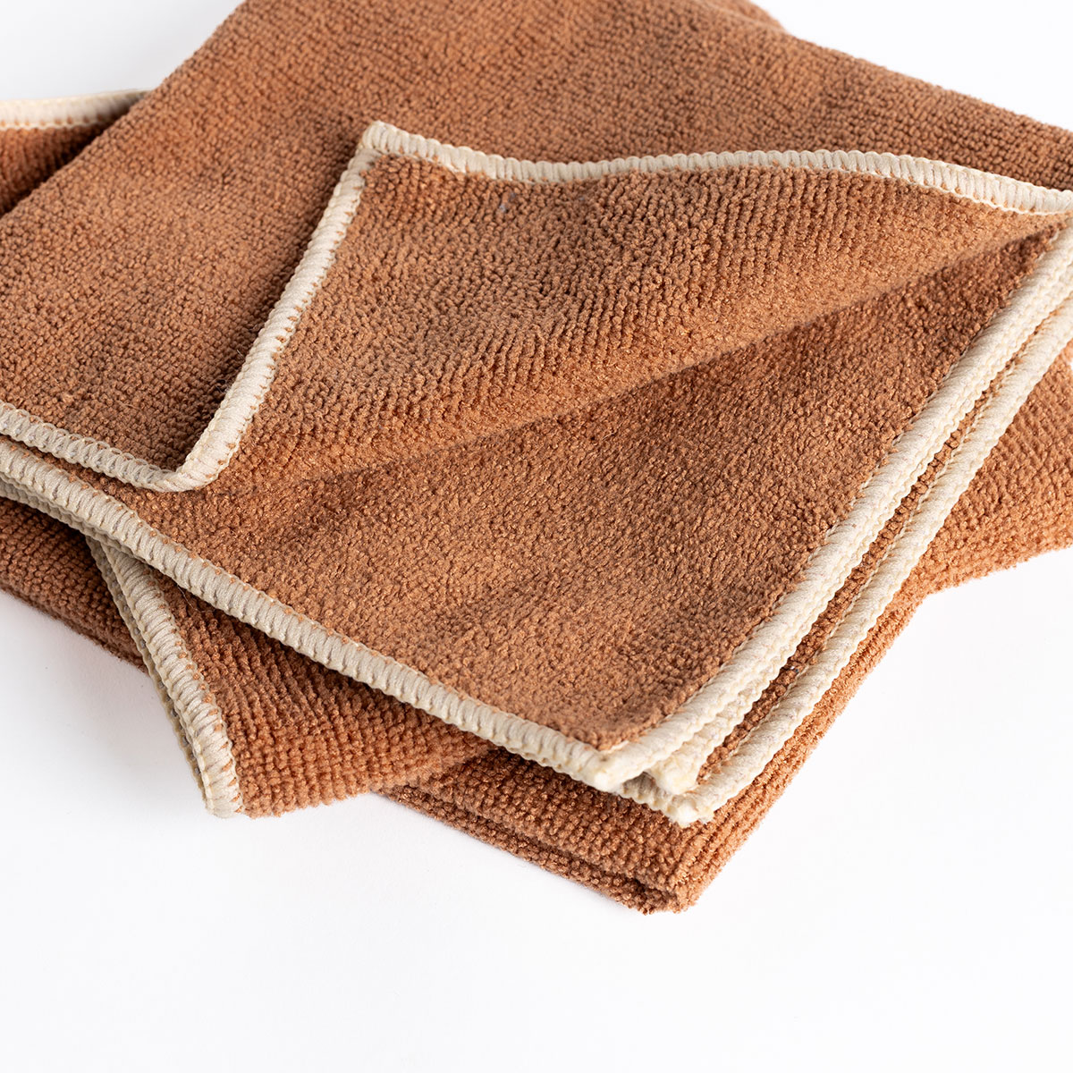Conjunto de 3 panos microfibra terracota 34x34cm