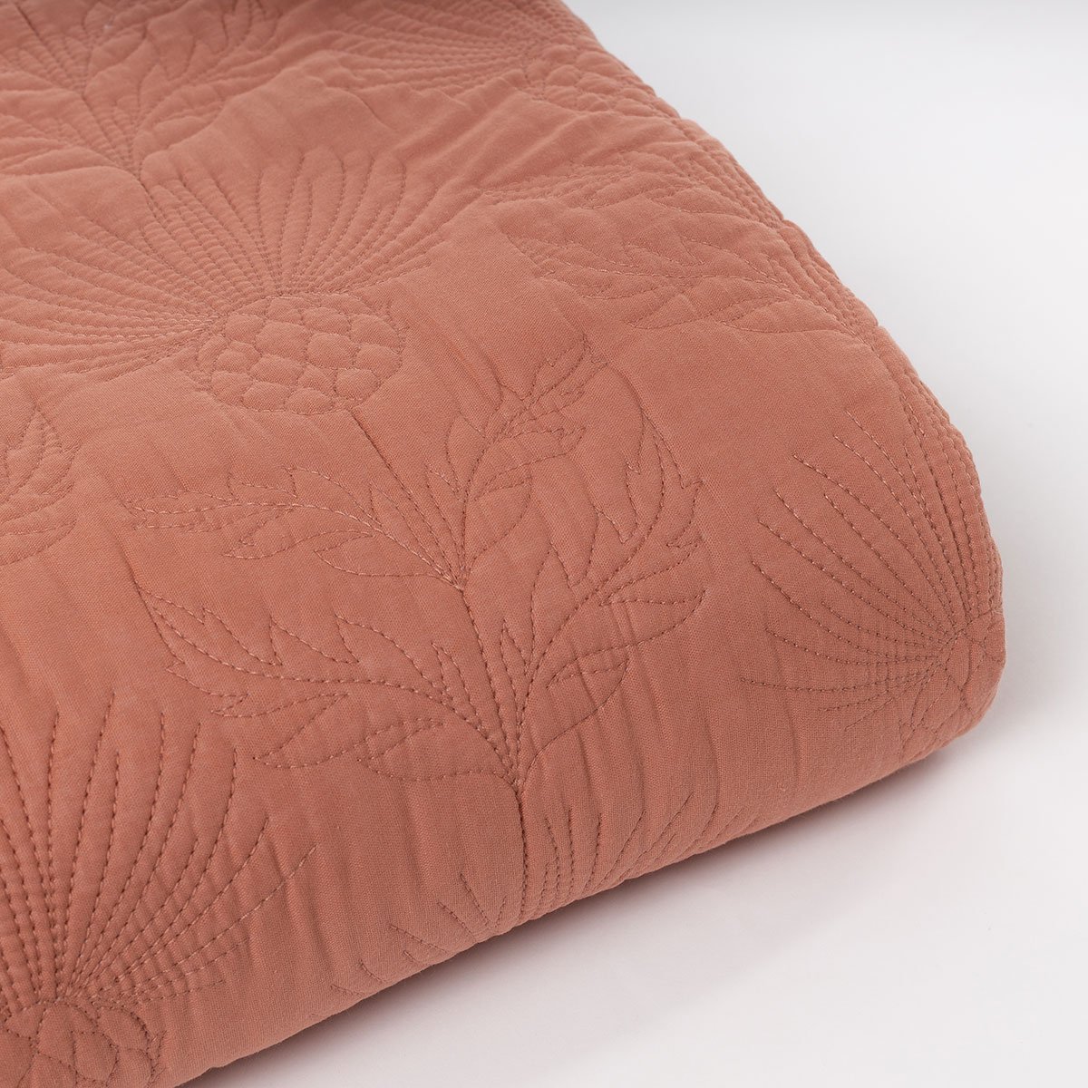 Colcha FLOWER salm&atilde;o 220x240cm