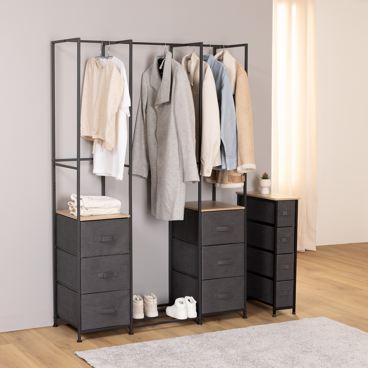 Roupeiro TISSA cinza escuro