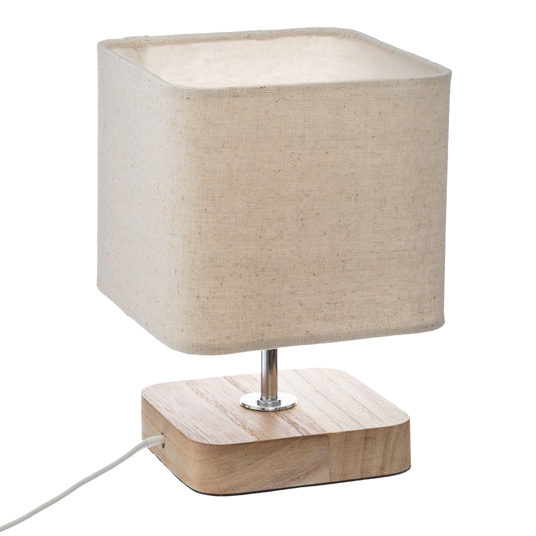 Candeeiro de mesa TOXEY marfim em madeira pinho