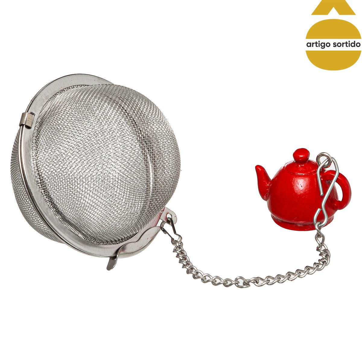 Dispensador de ch&atilde; em metal