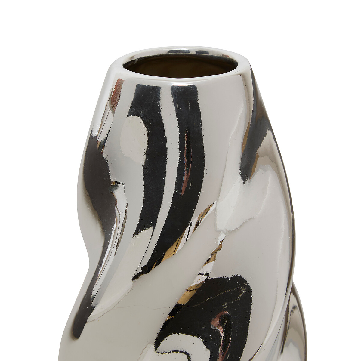 Jarra SKY prateada em cer&acirc;mica