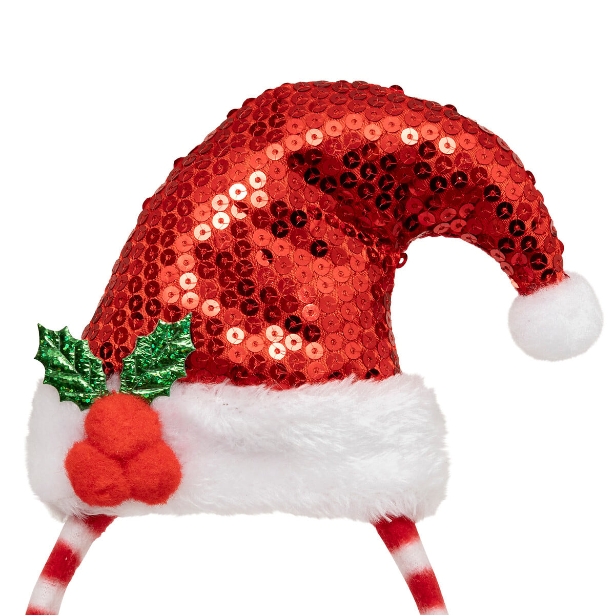 Bandolete com gorro Pai Natal com lantejoulas