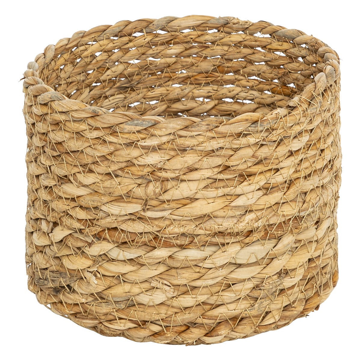 Conjunto de 9 cestos em r&aacute;fia bege LIT