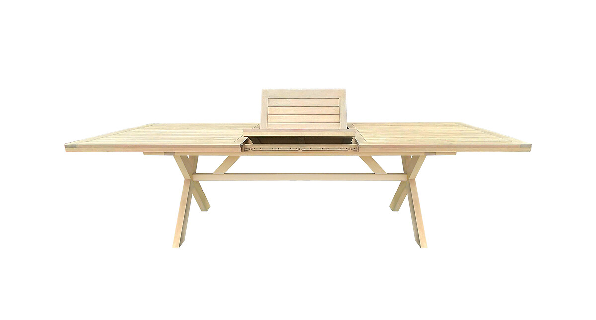Mesa extens&iacute;vel XENIA em madeira eucalipto