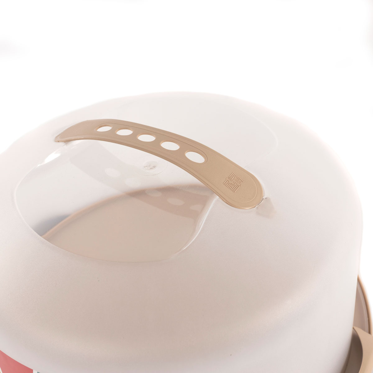 Boleira redonda bege 34,5cm