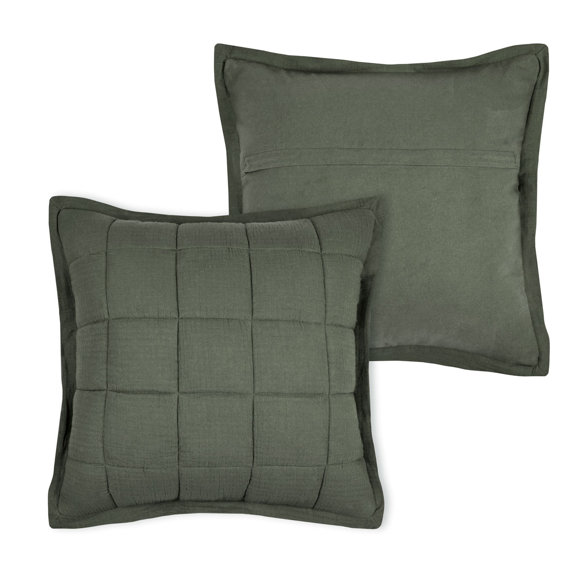 Almofada ELLIE verde caqui 45x45cm