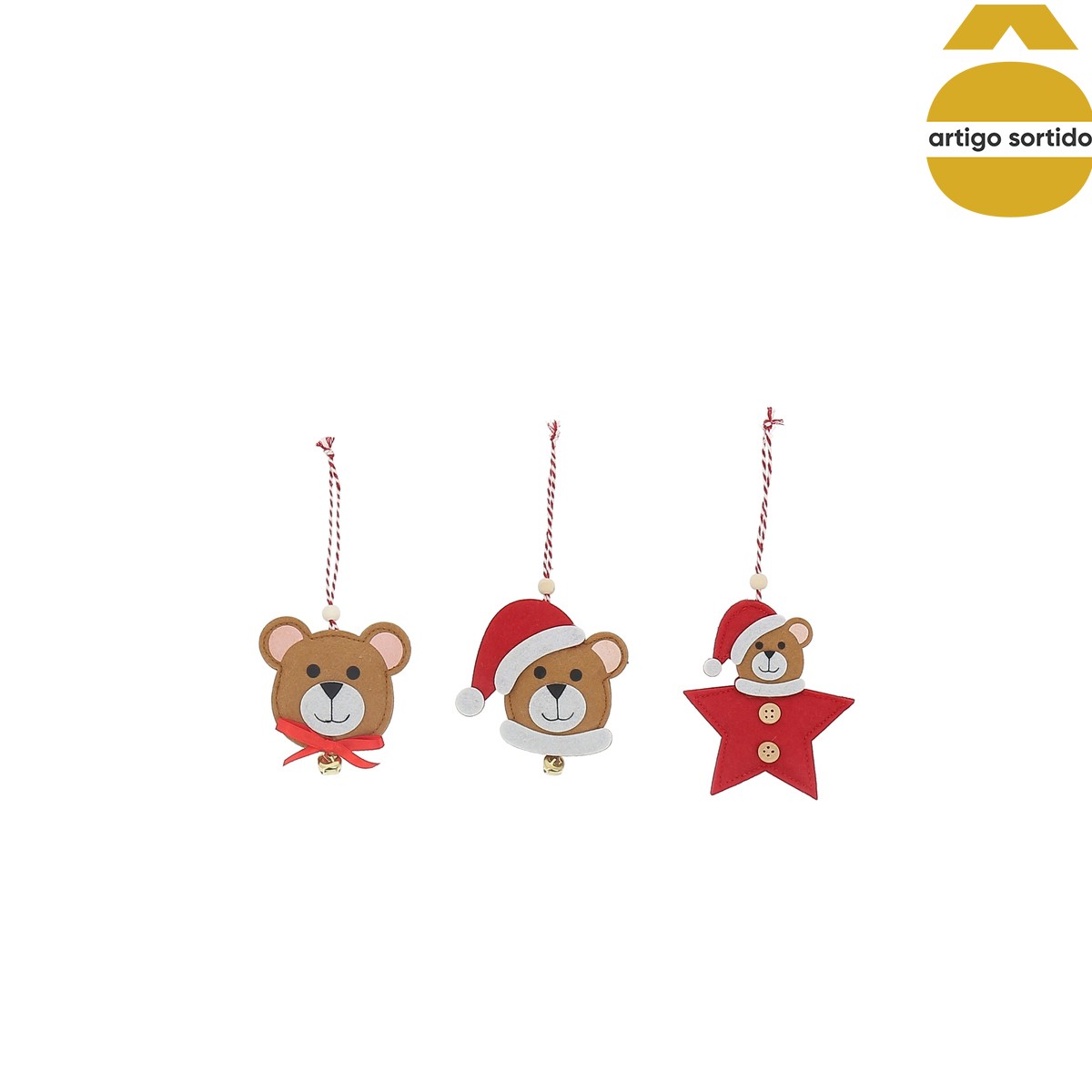 Pendurante de urso 10,5x10,5x10cm