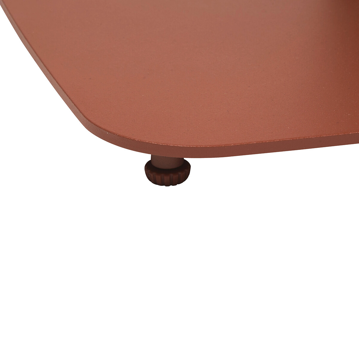 Mesa quadrada ALEGORIA acajou em a&ccedil;o