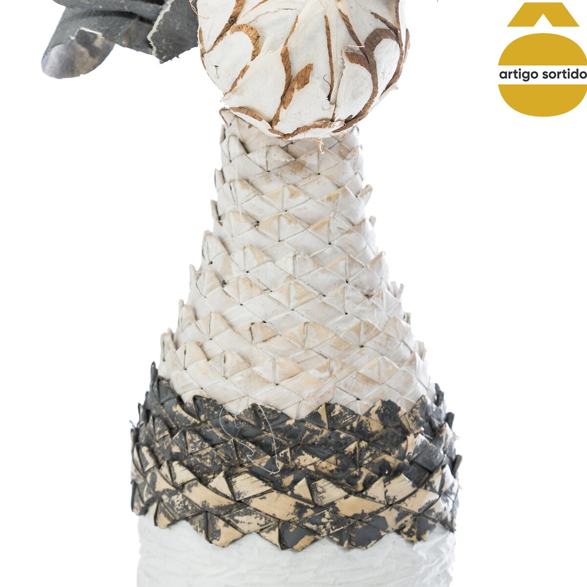 Jarra com flor artificial osier 52cm