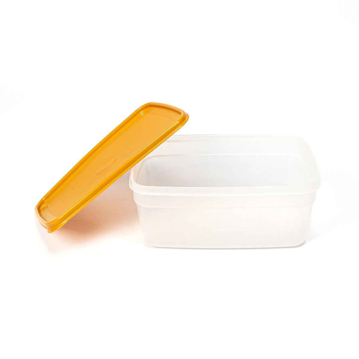 Caixa retangular com tampa amarela 4,5l